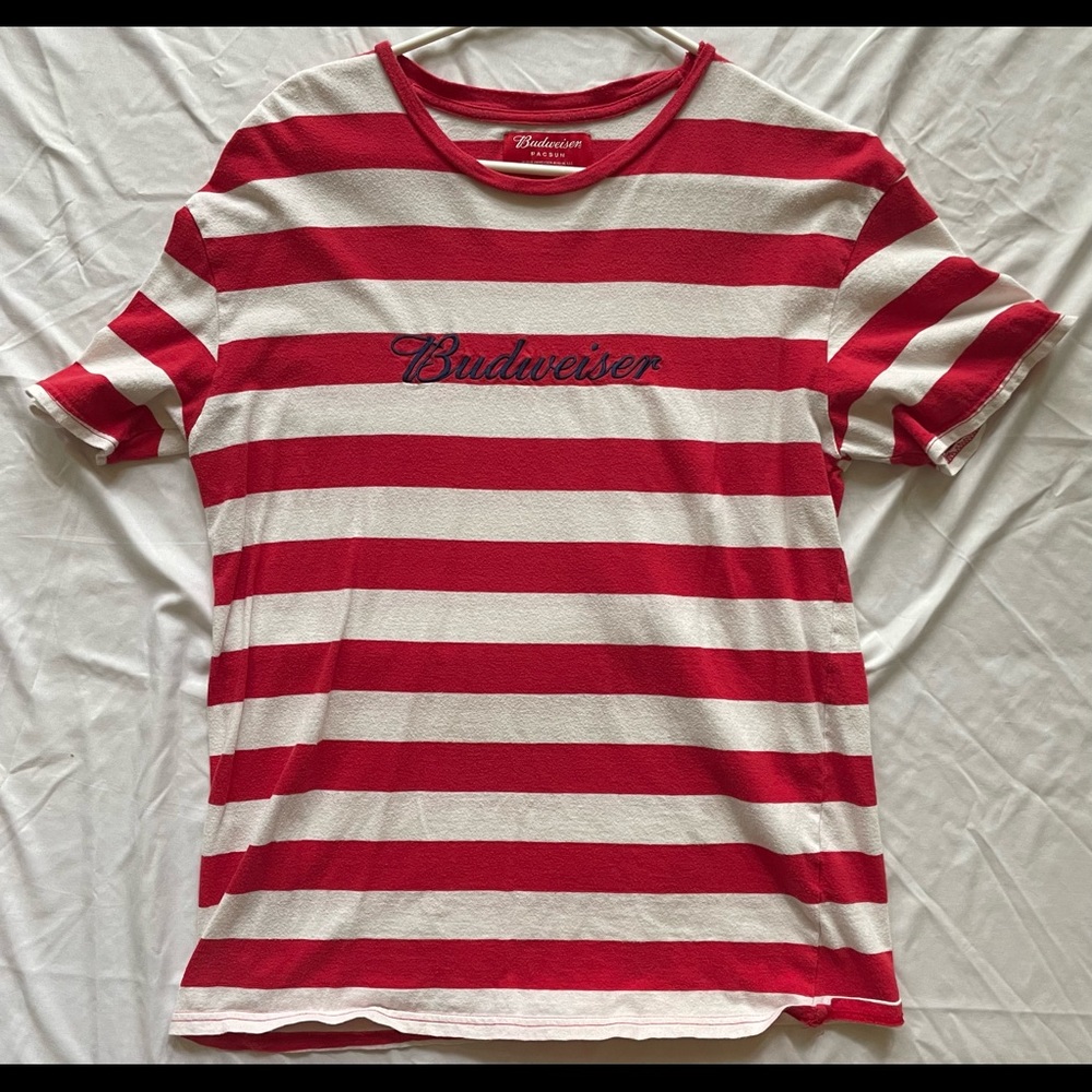 Pacsun Striped Budweiser Tee